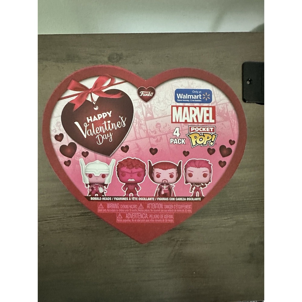 Funko Marvel Pocket Pop 4 Pack Valentine's Day Pink Thor Hulk Dr. Strange NEW🔥